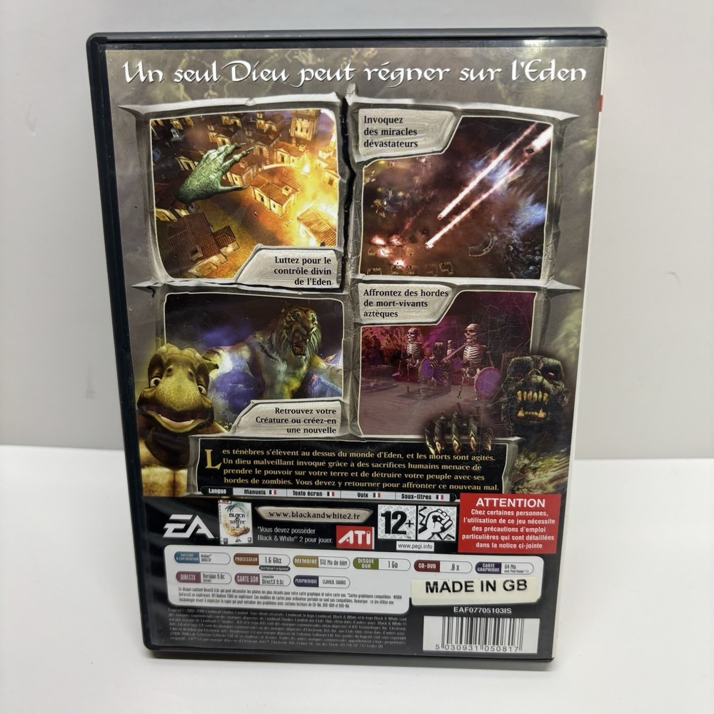 Black & White 2: Le Combat Des Dieux PC Games Complete w/ Manual CIB - French - Picture 9 of 10